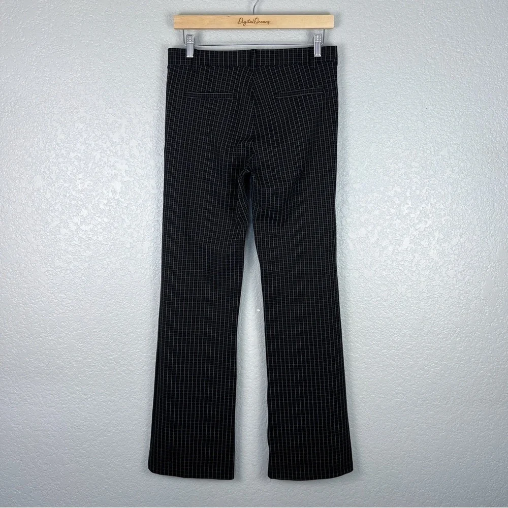 Betabrand Windowpane Print Classic Dress Pant Yoga Pant M Black, Brown, Silver - Picture 5 of 9